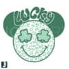 Lucky Smiley Mickey with Green Clover SVG