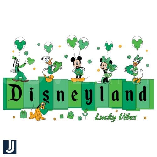 Lucky Vibes at Disneyland St Patricks Day Friends PNG