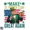Make St Patricks Day Great Again Trump PNG Design