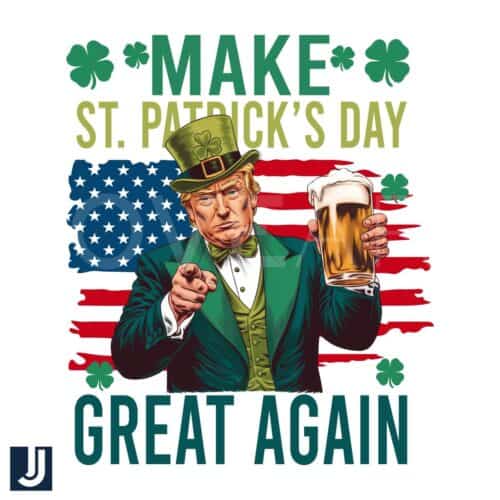 Make St Patricks Day Great Again Trump PNG Design