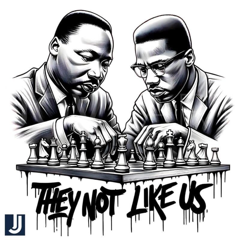 Malcolm X Martin Luther King Theyre Not Like Us PNG