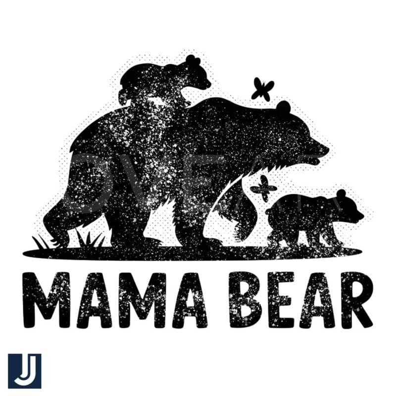 Mama Bear Love Happy Mothers Day PNG for Family