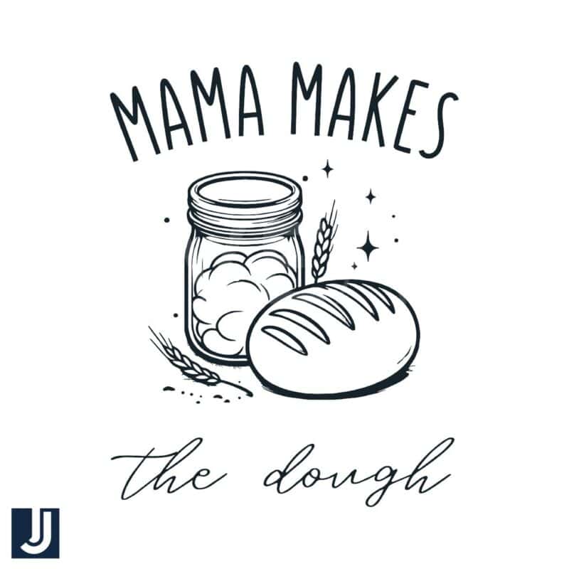 Mama Makes the Dough Funny Baking SVG Design