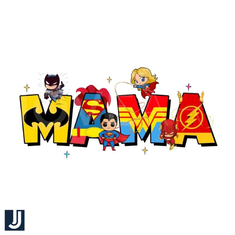 Mama Superman Marvel Cartoon PNG Design