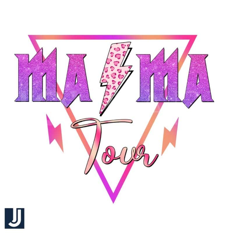 Mama Tour Lightning Bolt PNG Design