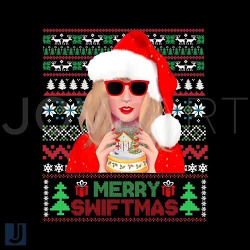 Merry Santa Swiftmas PNG Taylor Swift File Sublimation