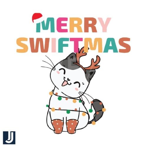 Merry Swiftmas Cat Christmas SVG File Digital