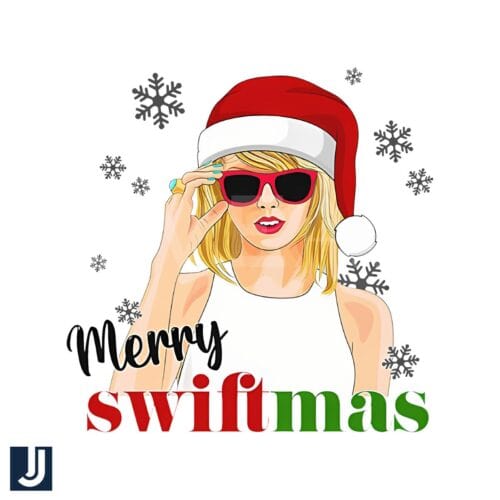 Merry Swiftmas Santa Hat PNG Retro Swift Christmas File