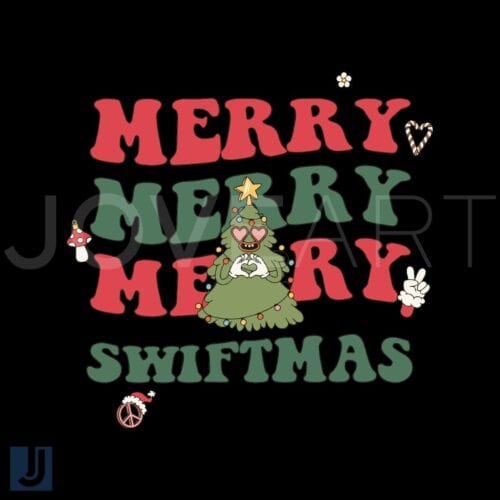 Merry Swiftmas Tree SVG Funny Christmas File Cutting