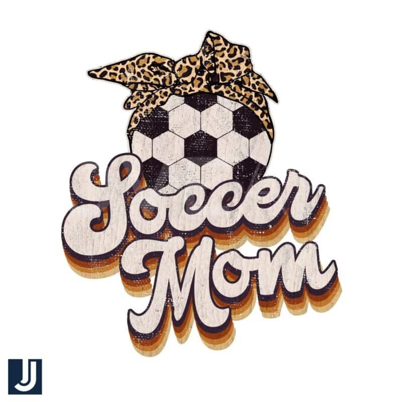 Messy Bun Soccer Mom PNG