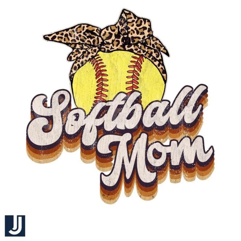 Messy Bun Softball Mom PNG