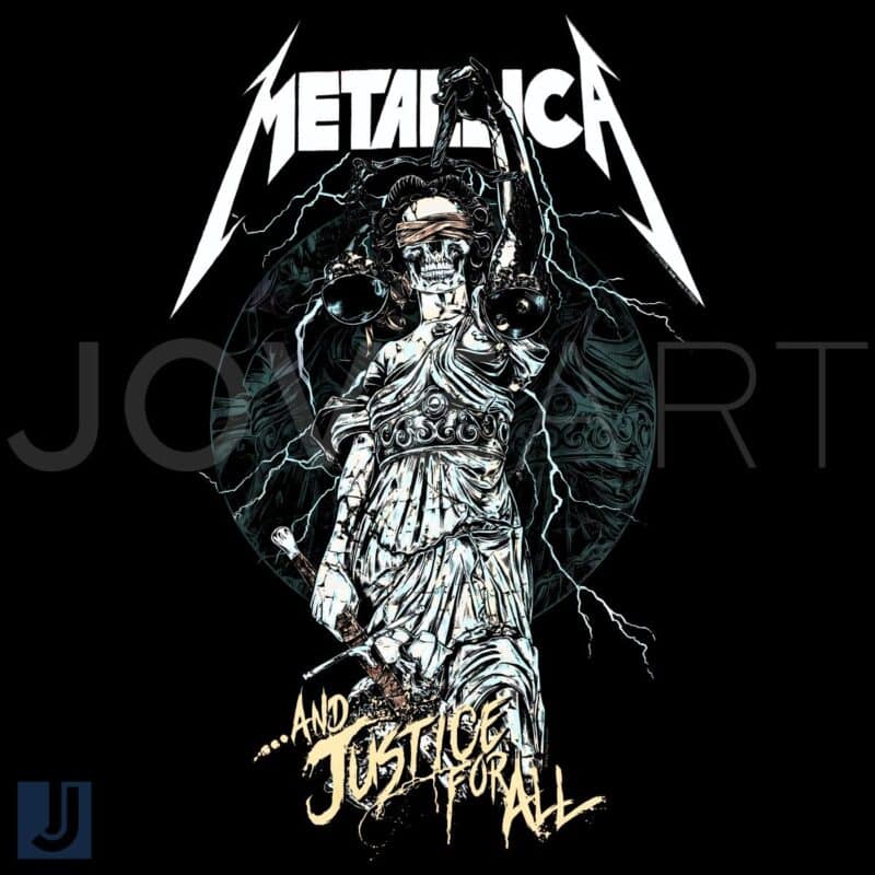 Metallica And Justice For All Pinball Art PNG Design