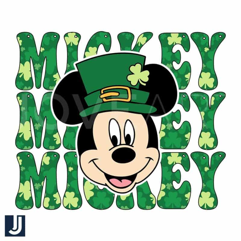 Mickey Clover SVG Lucky Irish Green for St Patricks Day