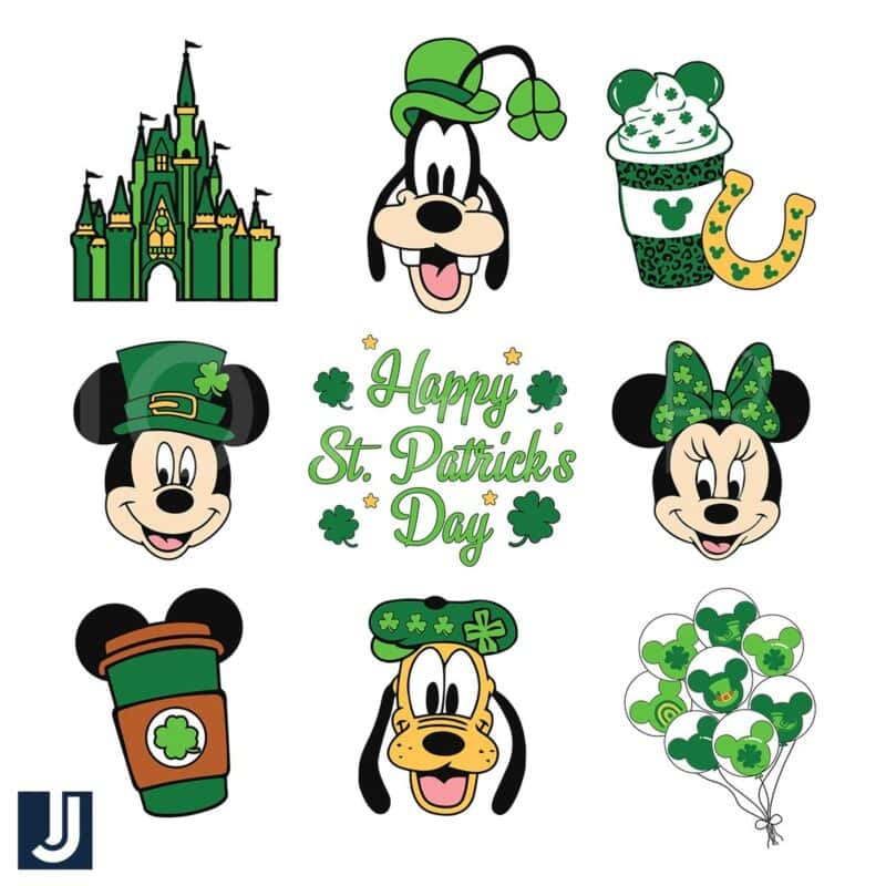 Mickey Friends St Patricks Day Kingdom SVG