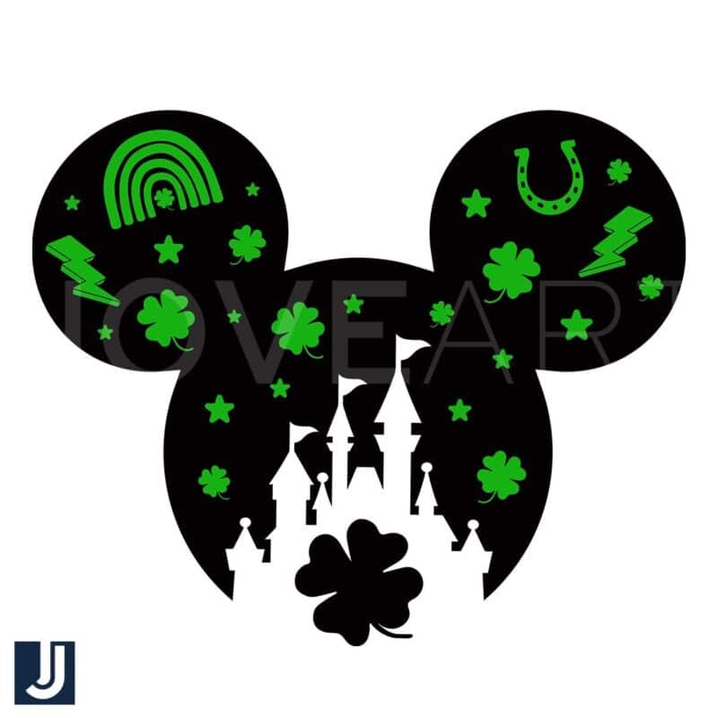 Mickey Green Clover SVG Perfect for Patricks Day Celebration