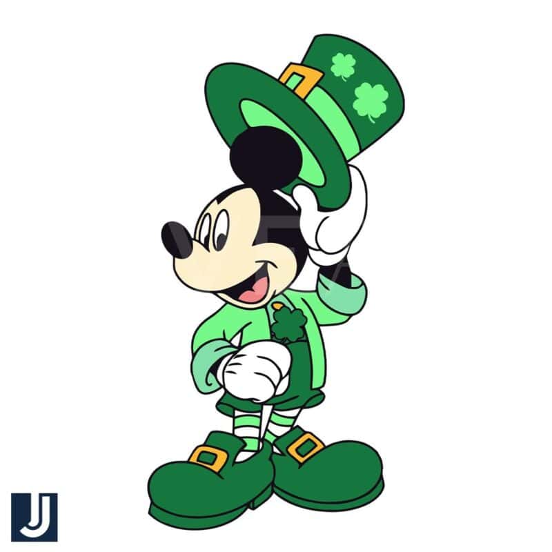 Mickey Magic Mouse St Patricks Day Clover Hat SVG