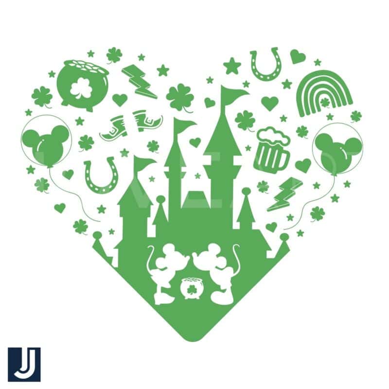 Mickey Minnie St Patricks Day Kingdom SVG