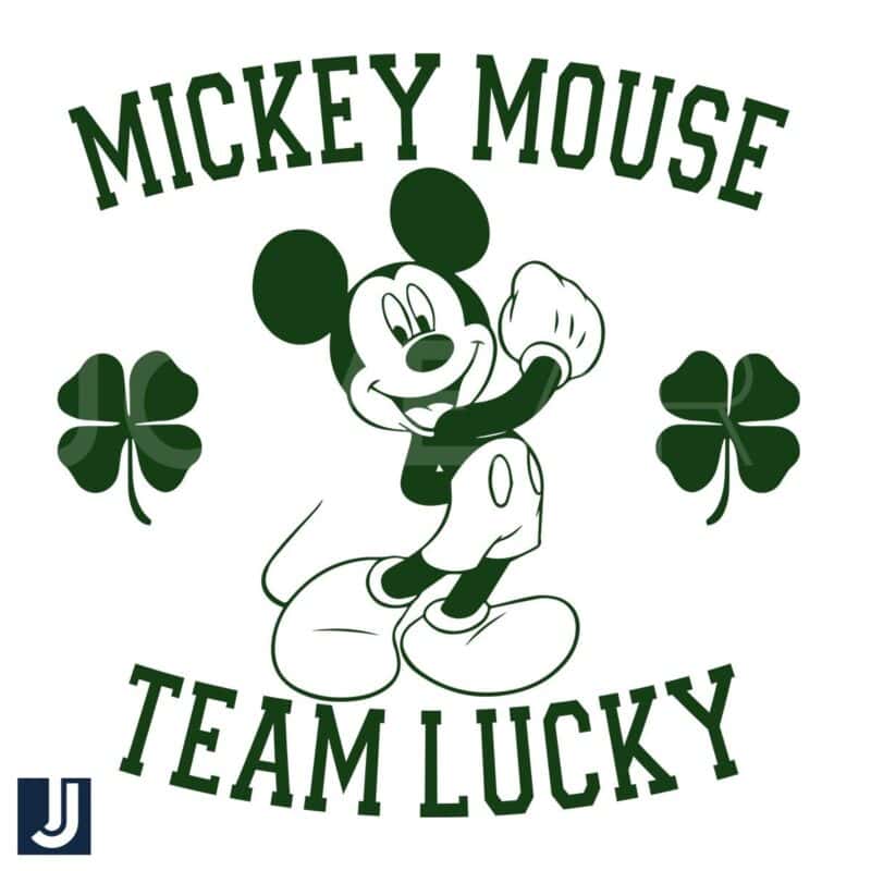 Mickey Mouse Lucky Clover SVG St Patricks Day Charm