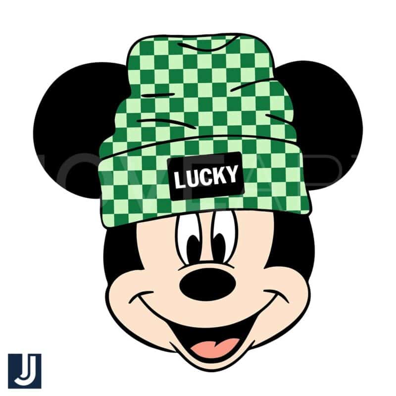 Mickey Mouse Lucky Hat SVG St Patricks Day Fun