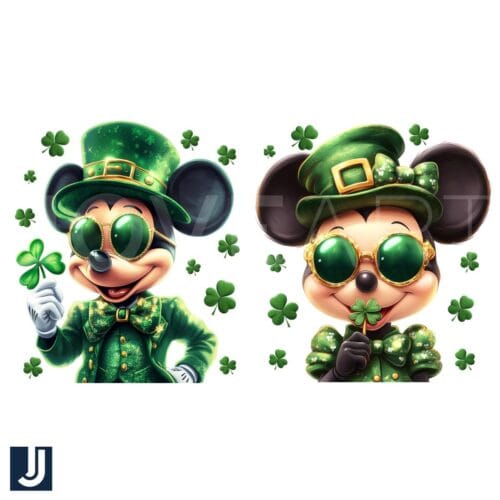 Mickey Mouse Lucky Shamrock PNG for St Patricks Day