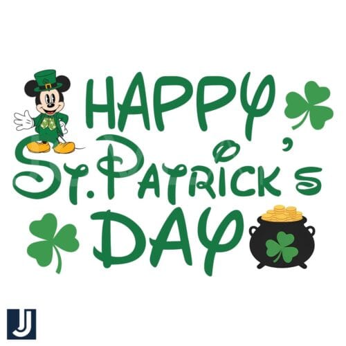 Mickey Mouse St Patricks Day SVG Celebrate with Luck