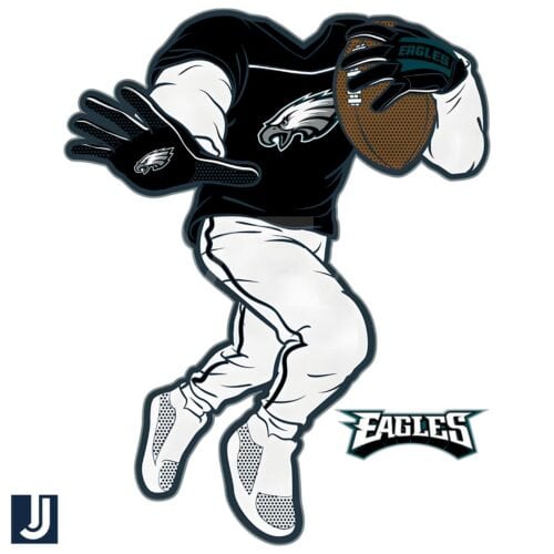 Midnight Green Eagles Stiff Arm PNG for Toddlers