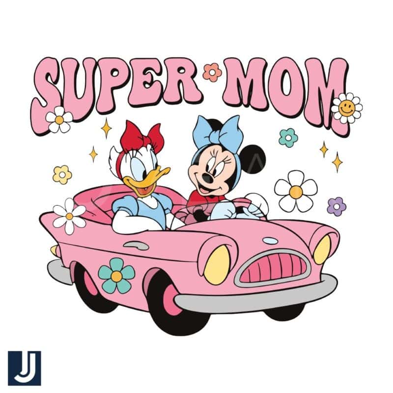 Minnie Daisy Super Mom SVG Cut File