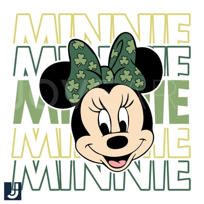 Minnie St Patricks Day SVG Irish Green Bow Design