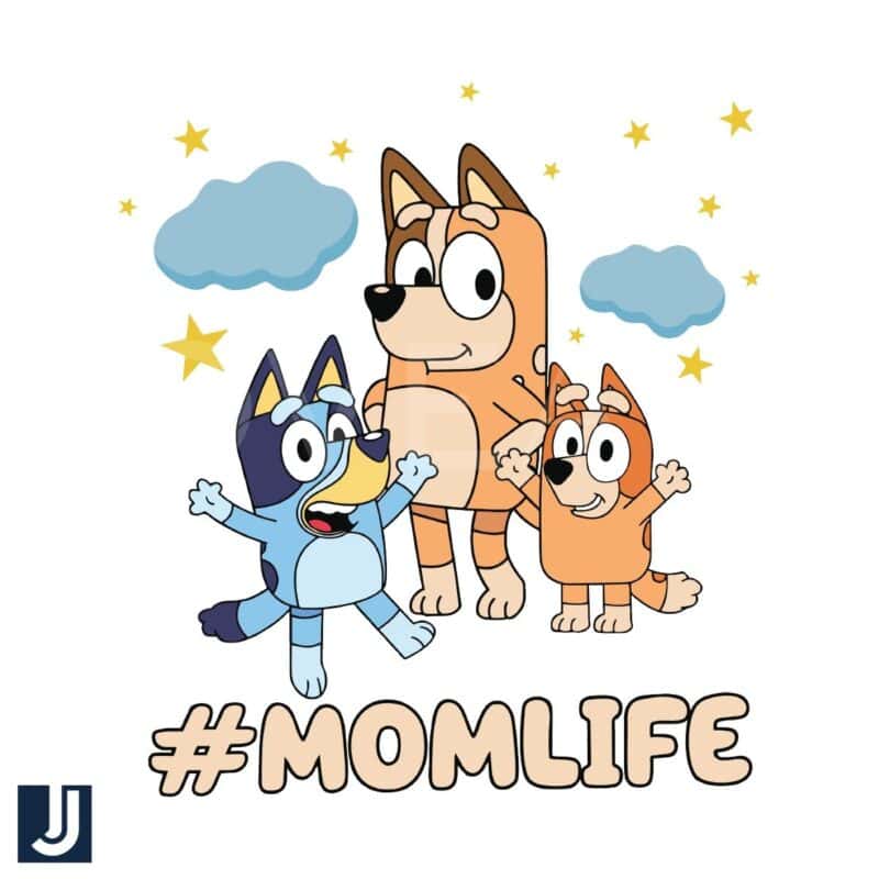 Mom Life Bluey Bingo Chilli Heeler SVG Digital Design