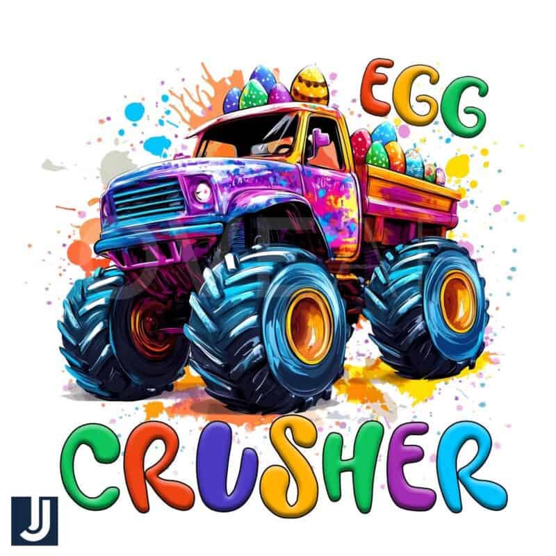 Monster Truck Crushes Eggs Easter Day PNG