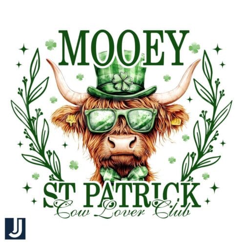 Mooey St Patricks Cow Lover Club PNG Design