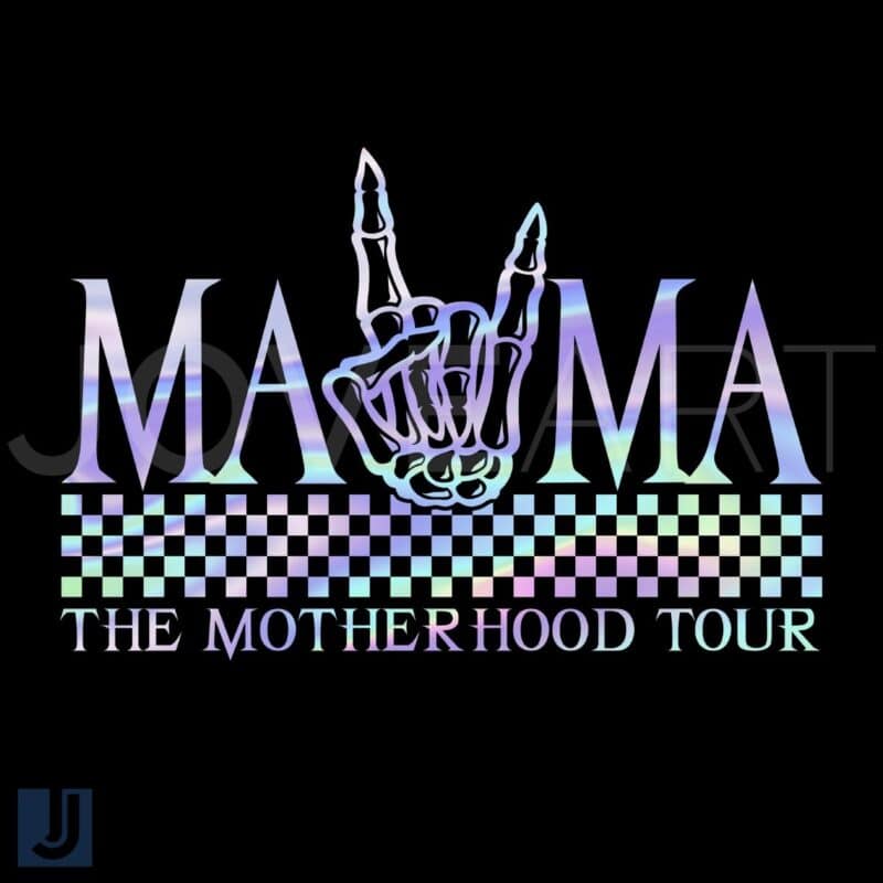 Motherhood Tour Mama Checkered PNG Design