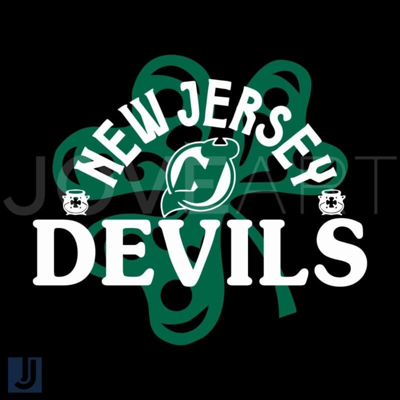 New Jersey Devils St Patricks Day Shamrock SVG Richmond Style