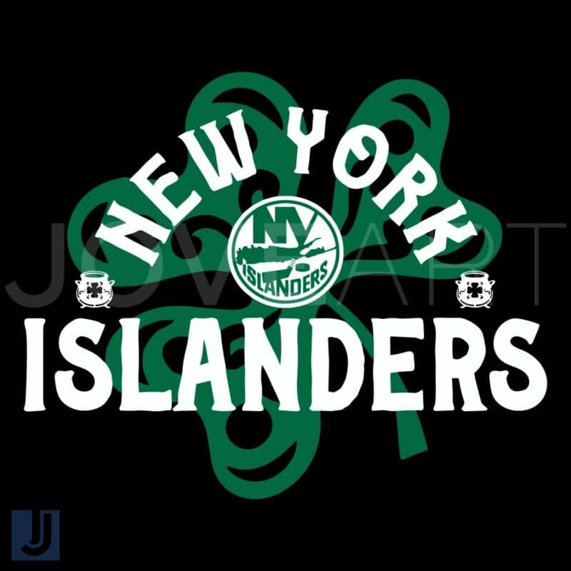 New York Islanders St Patricks Day Shamrock SVG PNG