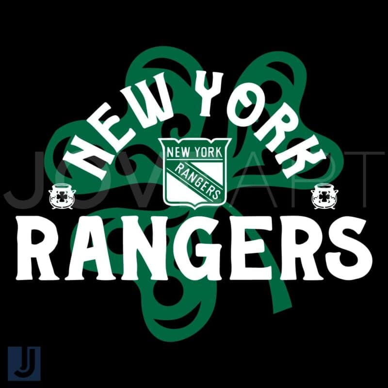 New York Rangers St Patricks Day Shamrock SVG Richmond Style