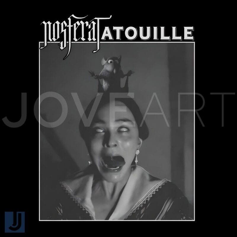 Nosferatatouille Funny Nosferatu x Ratatouille PNG Design