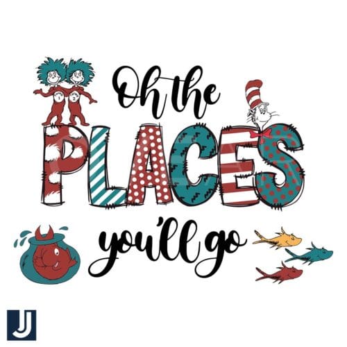 Oh the Places Youll Go Dr Seuss SVG Cut File