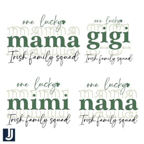 One Lucky Mama Irish Family Squad Bundle PNG