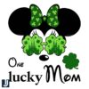 One Lucky Mom Minnie Mouse Clover SVG Design