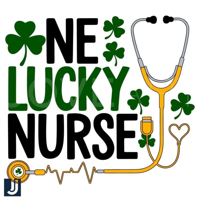 One Lucky Nurse St Patricks Day Shamrocks SVG