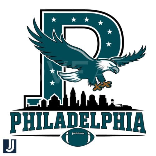 P for Philadelphia Eagles Mascot Football PNG