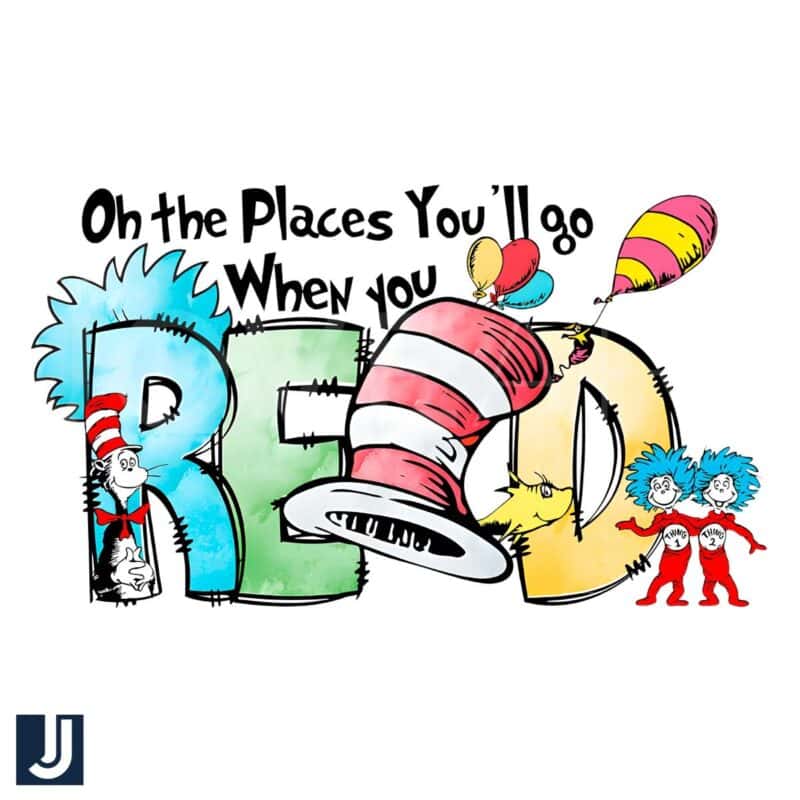 Pastel Oh the Places Youll Go When You Read Dr Seuss PNG