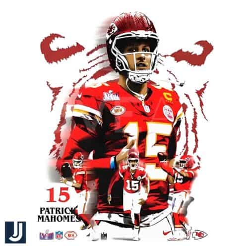 Patrick Mahomes 15 Chiefs Star Football Player PNG