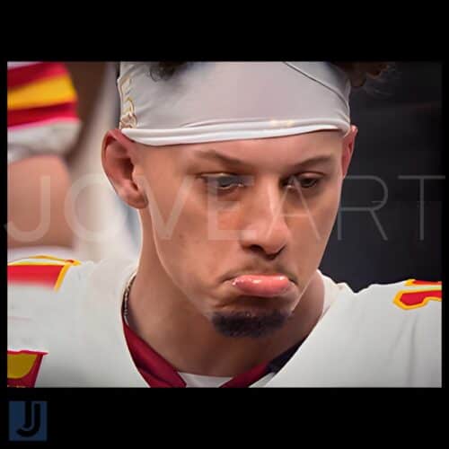 Patrick Mahomes Sad Face Meme Super Bowl LIX PNG Download