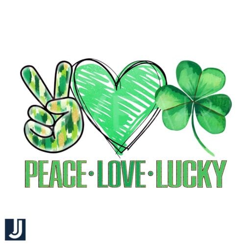 Peace Love and Luck St Patricks Day PNG