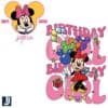 Personalized Birthday Girl Minnie Mouse PNG Design