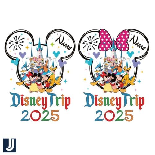 Personalized Disney Trip 2025 Mickey Minnie PNG