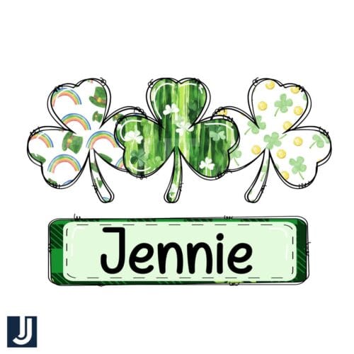 Personalized Name St Patricks Shamrock PNG Design