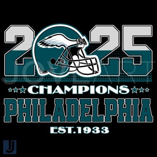 Philadelphia Eagles 2025 Super Bowl Champions SVG Est 1933