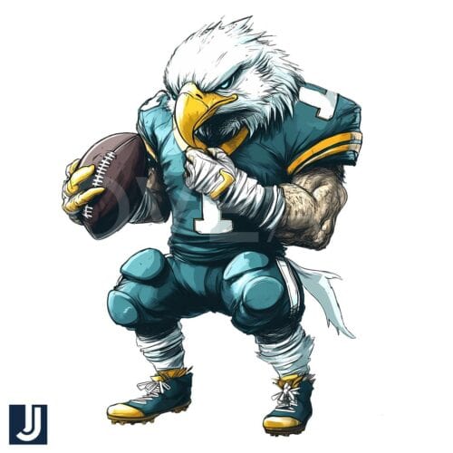 Philadelphia Eagles Football Mascot PNG Image